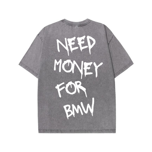 Need Money For BMW Oversized Póló Szürke